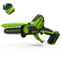 Цепная мини-пила Greenworks 24V G24MCS10 (10 см) аккумуляторная в 